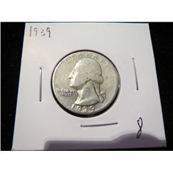 1939 Washington Silver Quarter