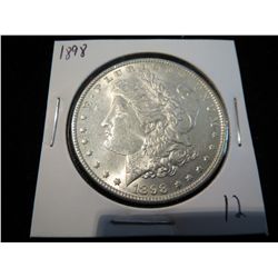 1898 Morgan Silver Dollar - AU-UNC