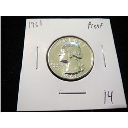 1961 Washington Silver Quarter - Proof