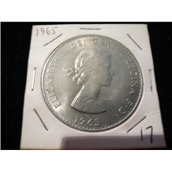 Winston Churchill Commemorative Crown Coin 1965 Elizabeth II - Great Britain
