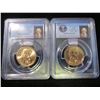 Image 2 : 2007-P JOHN ADAMS PRESIDENTIAL DOLLARS - PCGS BU - 1ST DAY OF ISSUE POSITION A & B