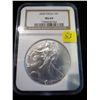 Image 1 : 2000 AMERICAN SILVER EAGLE - NGC MS69