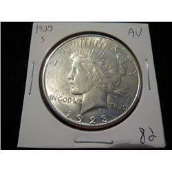 1923S Peace Silver Dollar  - AU