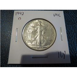 1942d Walking Liberty Half Dollar - UNC