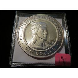 2002 Nation of Shawnee - Chief Shooting Star Tecumseh 1 Troy Oz. .999 Silver