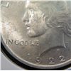 Image 2 : 1922 Peace Silver Dollar - Double Die Obverse - date, Front of profile and part of liberty