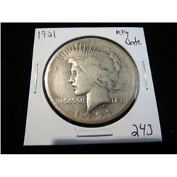 1921 Peace Silver Dollar - Key Date