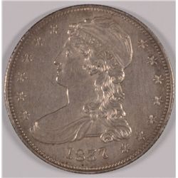 1837 REEDED EDGE BUST HALF, NICE BU w/ OLD CLEANING