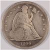 Image 1 : 1846-O SEATED LIBERTY DOLLAR, FINE, CLEANED
