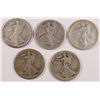 Image 1 : (5) 1916-D WALKING LIBERTY HALF DOLLAR
