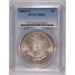 1880/9-S MORGAN DOLLAR PCGS MS-65 (RARE)