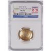 Image 1 : 2014 NATIONAL BASEBALL HALL OF FAME  $5.00 GOLD COMMEMORATIVE, NGC GRADED MS-70!