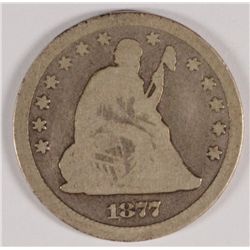 1877-CC SEATED QUARTER G/VG