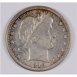 1915-S BARBER QUARTER ORIGINAL AU++