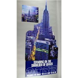 Oasis large cardboard foldout standee (26"x 48") for