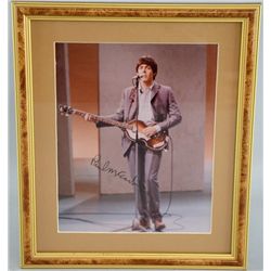 Paul McCartney signed colour photo (Beatles era),