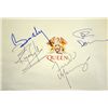Image 1 : Queen, a piece of Queen paper signed by all 4 members