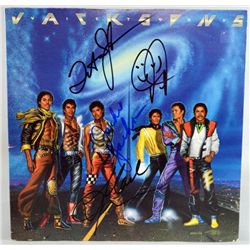 The Jacksons 'Victory', vinyl Lp cover signed to front