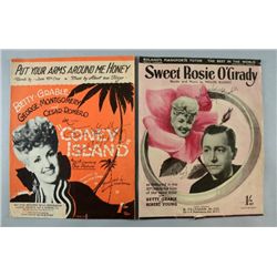 Two signed music scores, Sweet Rosie O'Grady signed by