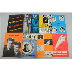 8 original 1950's & 60's concert programmes including