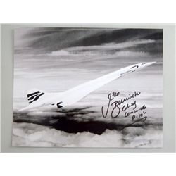 Mike Bannister, Chief Concorde Pilot, a signed black &