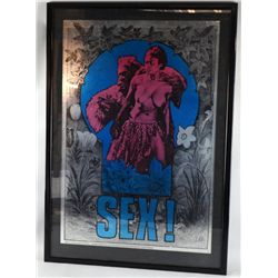 Sex metallic poster by Martin Sharp & King Kong, circa