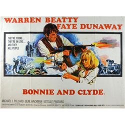 Bonnie and Clyde (1967), British Quad Film poster