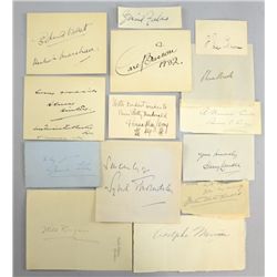 Entertainment, 26 autographs from the 1930's on pages