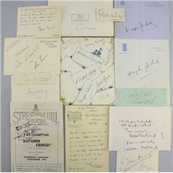 Entertainment, 25 autographs from the 1930's on pages