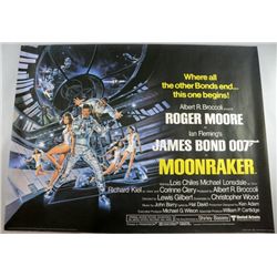 James Bond Moonraker (1979) British Quad film poster,