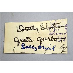 Entertainment: a collection of period signed cuttings