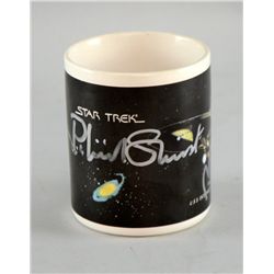 Star Trek, a signed promotional mug by Patrick Stewart