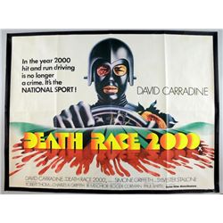 Death Race 2000 (1975) British Quad film poster,