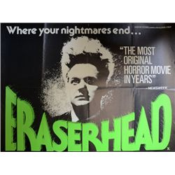 Eraserhead (1977) British Quad film poster, Horror