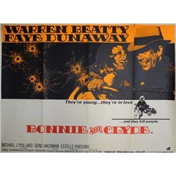 Bonnie and Clyde (1967) British Quad film poster, Crime