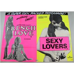 20 erotic film posters, mainly British Quads, folded,