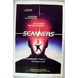 3 US One sheet film posters including Scanners (1981)