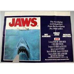 Jaws (1975) British Quad film poster, directed by