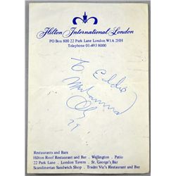 Muhammad Ali, a signature by the former Boxing Champion