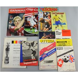 11 England International Away Football programmes from