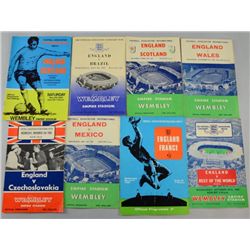 22 England International Football programmes, home