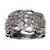 Image 1 : APP: 1.2k 0.28CT Round Cut Tanzanite and Platinum Over Sterling Silver Ring