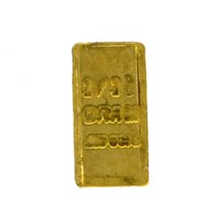 ^0.10 (1/10) Gram Solid Bar .999 24kt Fine Gold Bullion