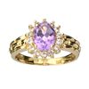 Image 1 : APP: 1.3k 14 kt. Gold, 1.21CT Oval Cut Amethyst Ring