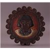 Image 1 : Antique hand painted leather patch.  Early South