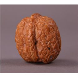 Chinese hand carved Walnut.  (Size: See last photo for