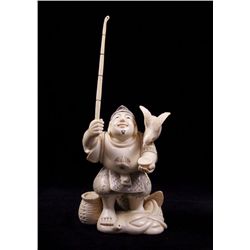 Exceptional Japanese immortal pre-ban solid ivory