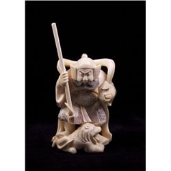 Exceptional Japanese immortal pre-ban solid ivory