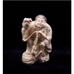 Exceptional Japanese immortal pre-ban solid ivory