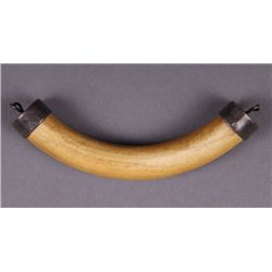 Early 1900's Ivory crescent Silver pendant.  (Size: See